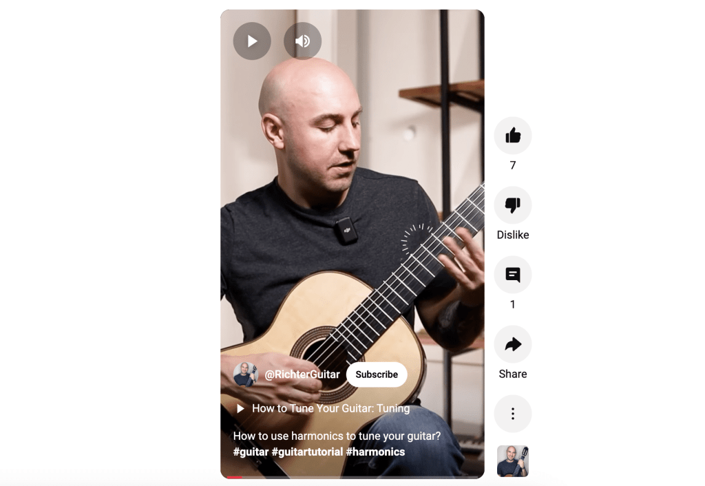 Thumbnail of Jonathan Richter showing how to use harmonics to tune the guitar